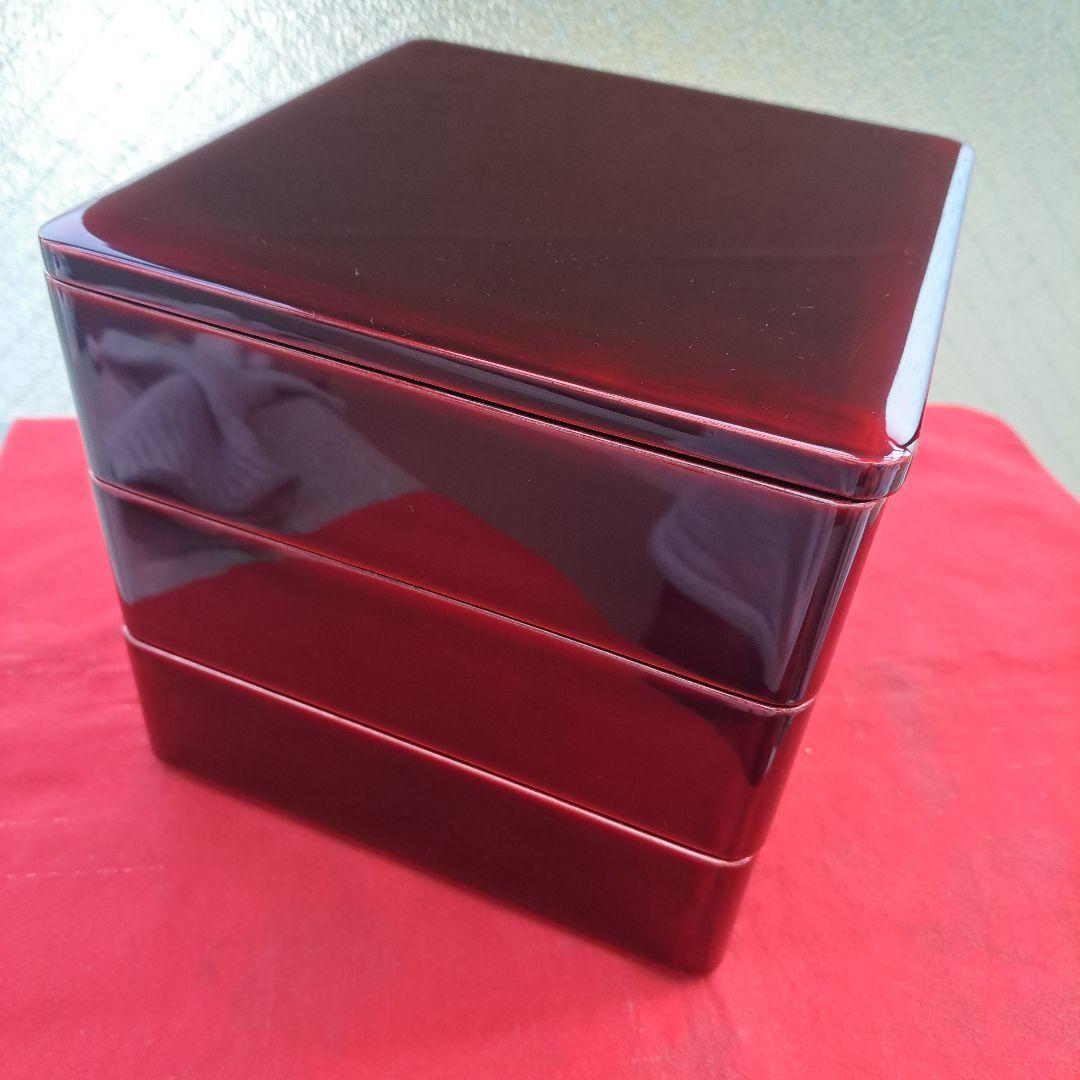 宮城県\"伝統工芸「玉虫塗」　6.5寸 3段重箱　天然木製　長期保管品