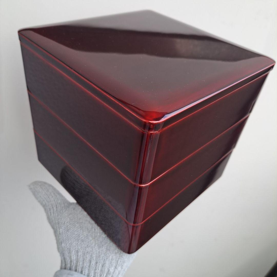 宮城県\"伝統工芸「玉虫塗」　6.5寸 3段重箱　天然木製　長期保管品