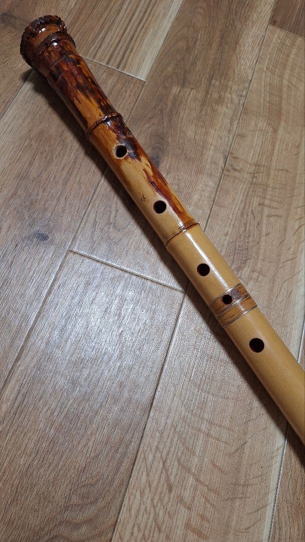 尺八 2尺2寸 Bb管 仙山銘 7孔 長管