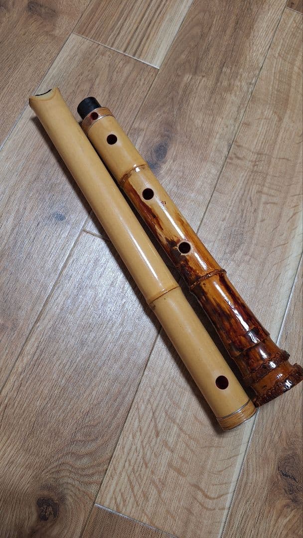 尺八 2尺2寸 Bb管 仙山銘 7孔 長管