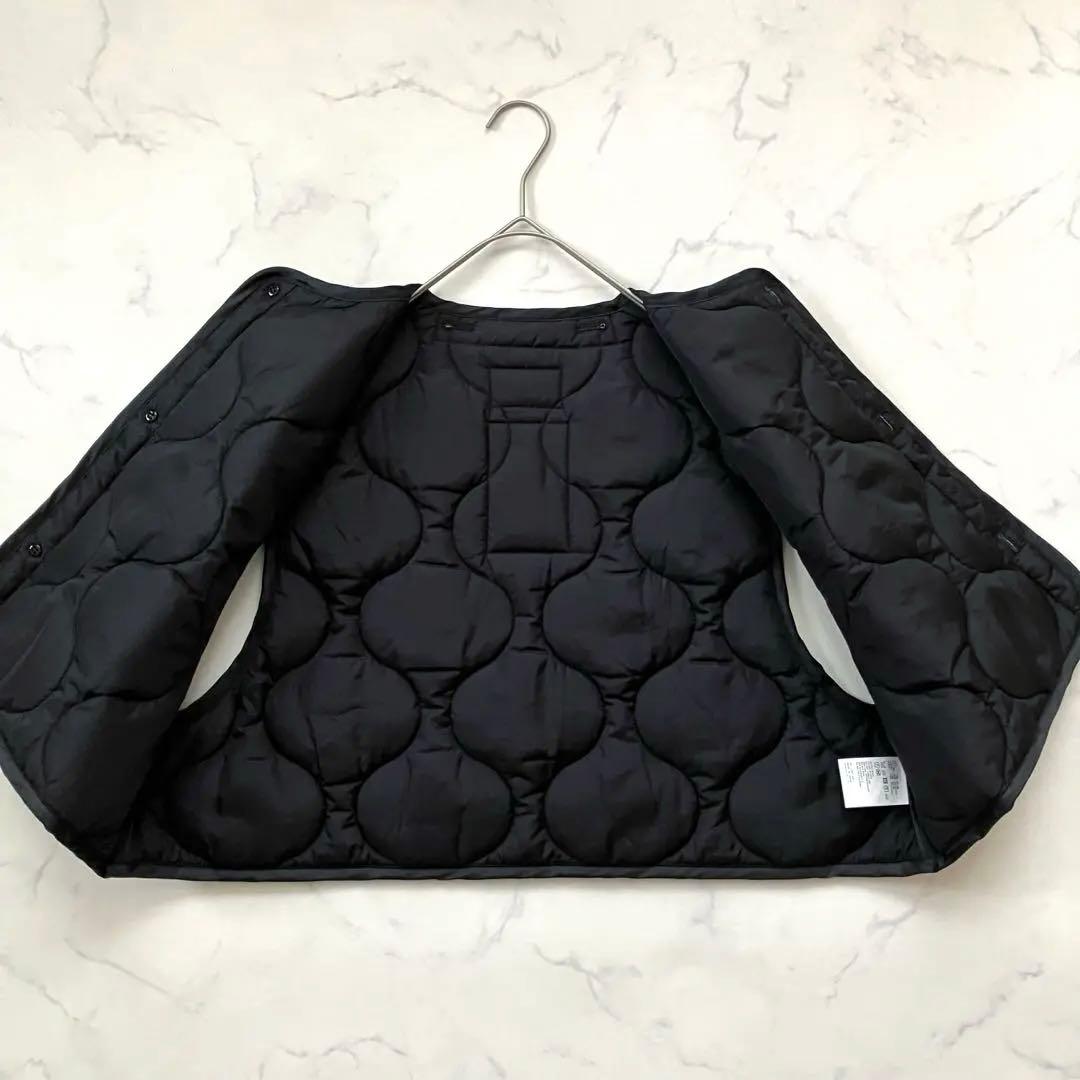 HYKE QUILTED CROPPED VEST 黒 2023FW 17403