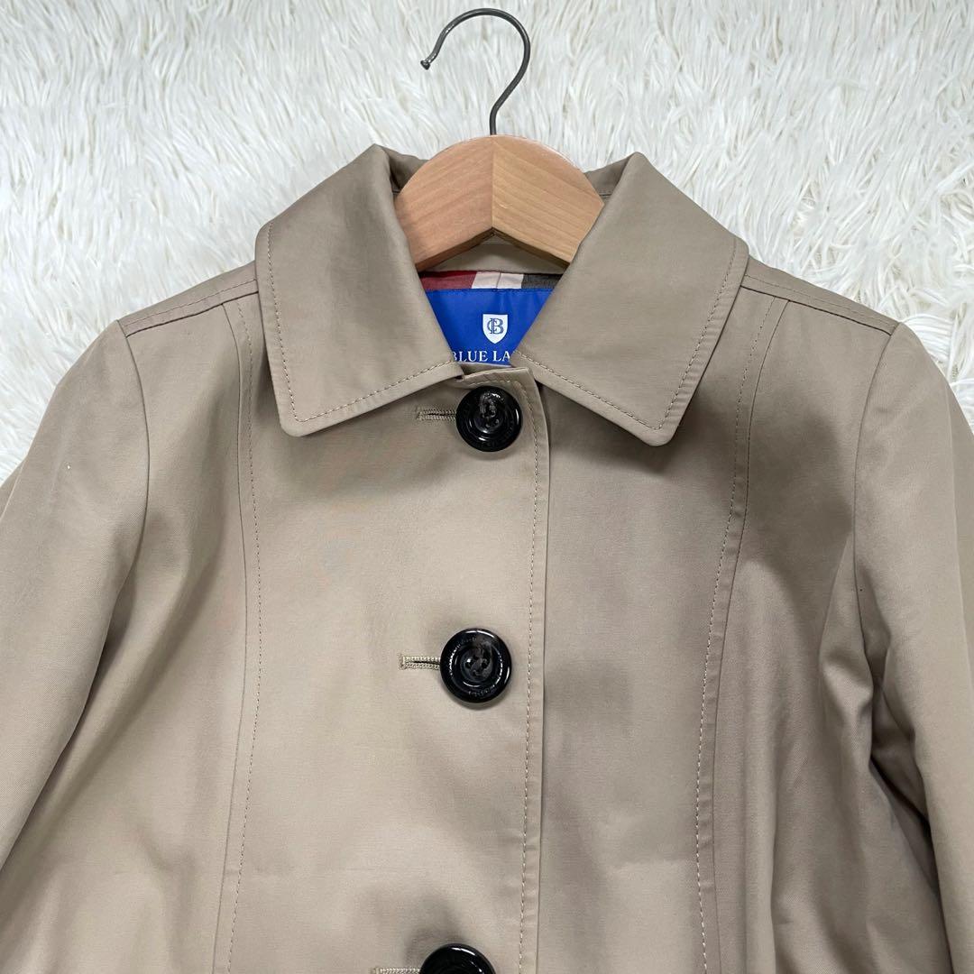 ブルーレーベルクレストブリッジベージュステンカラーコートCBチェックベルト付属