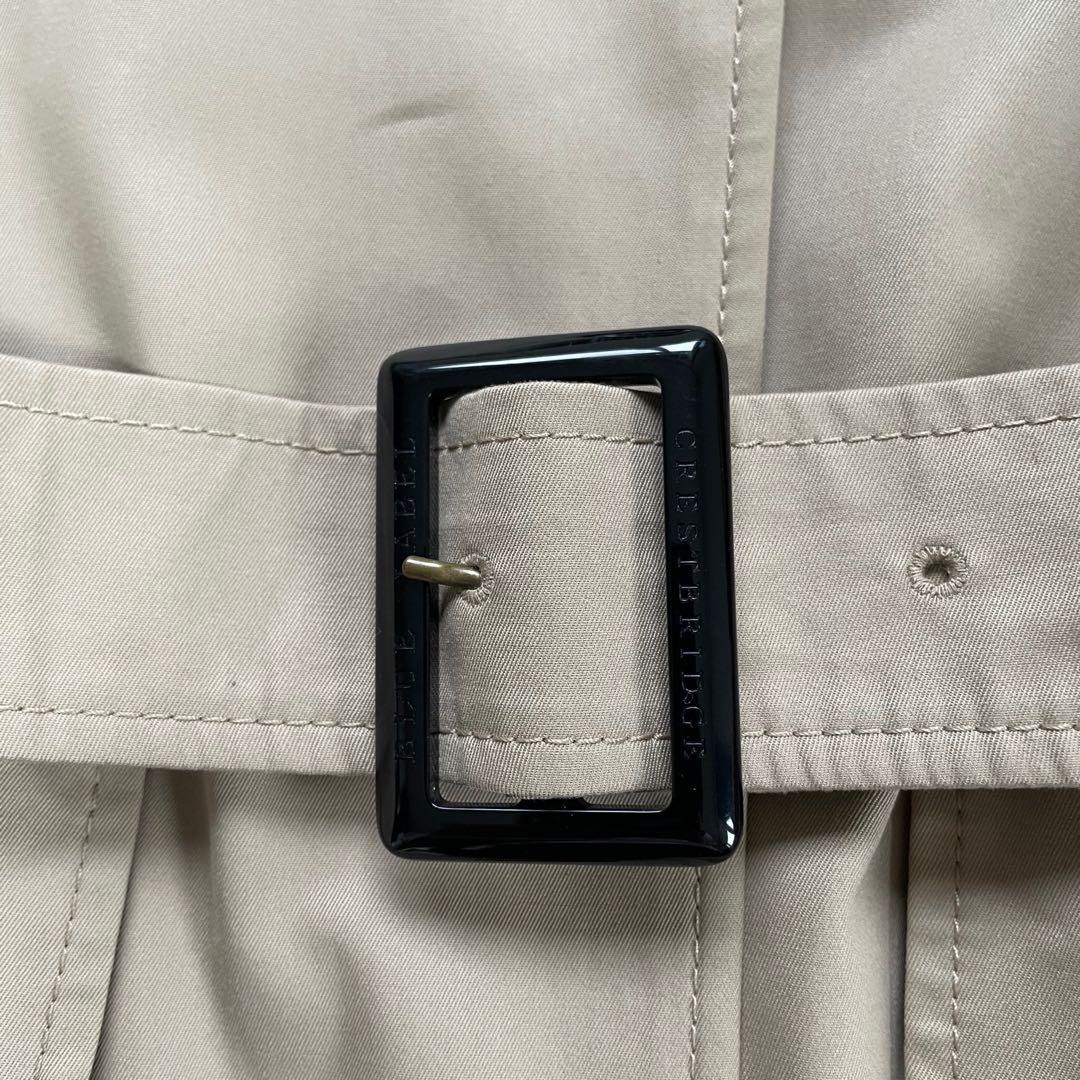 ブルーレーベルクレストブリッジベージュステンカラーコートCBチェックベルト付属