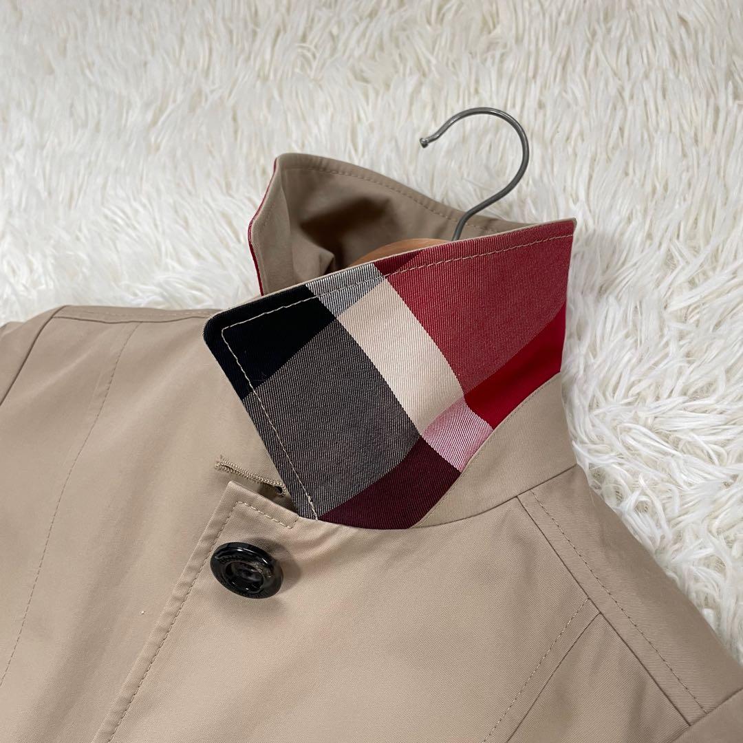 ブルーレーベルクレストブリッジベージュステンカラーコートCBチェックベルト付属