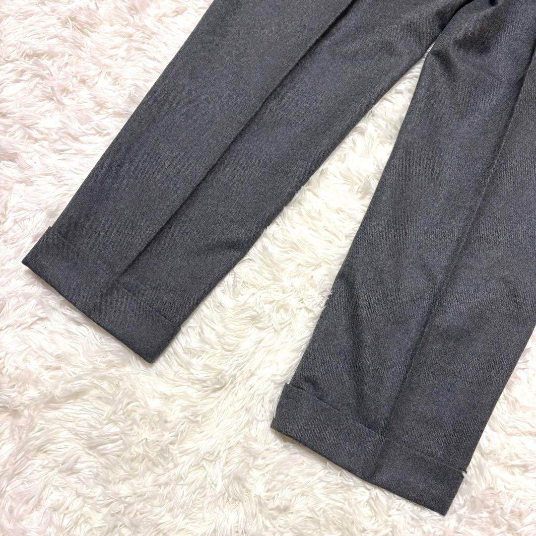 極美品✨BEAMS +　フランネル　スラックス　シンチバック　サイドアジャスター