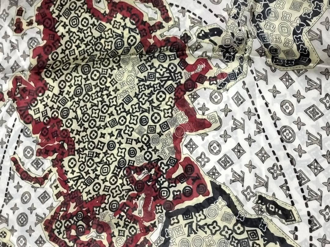 BEERBOY モングラム スカーフ ショール 大判 180-88 cm