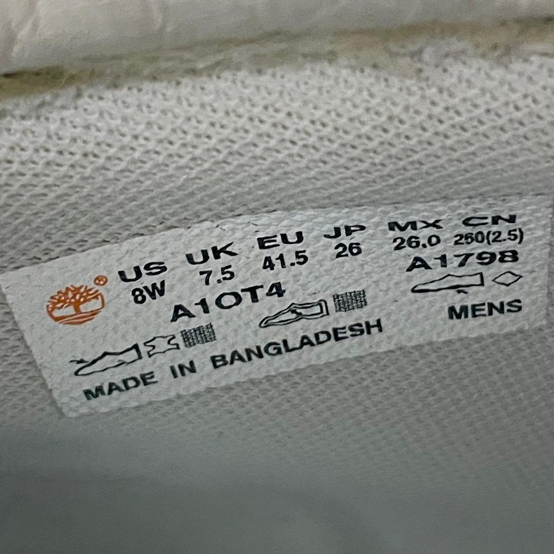 【希少】Timberland プレミアムブーツ ヌバックオールホワイト 26cm