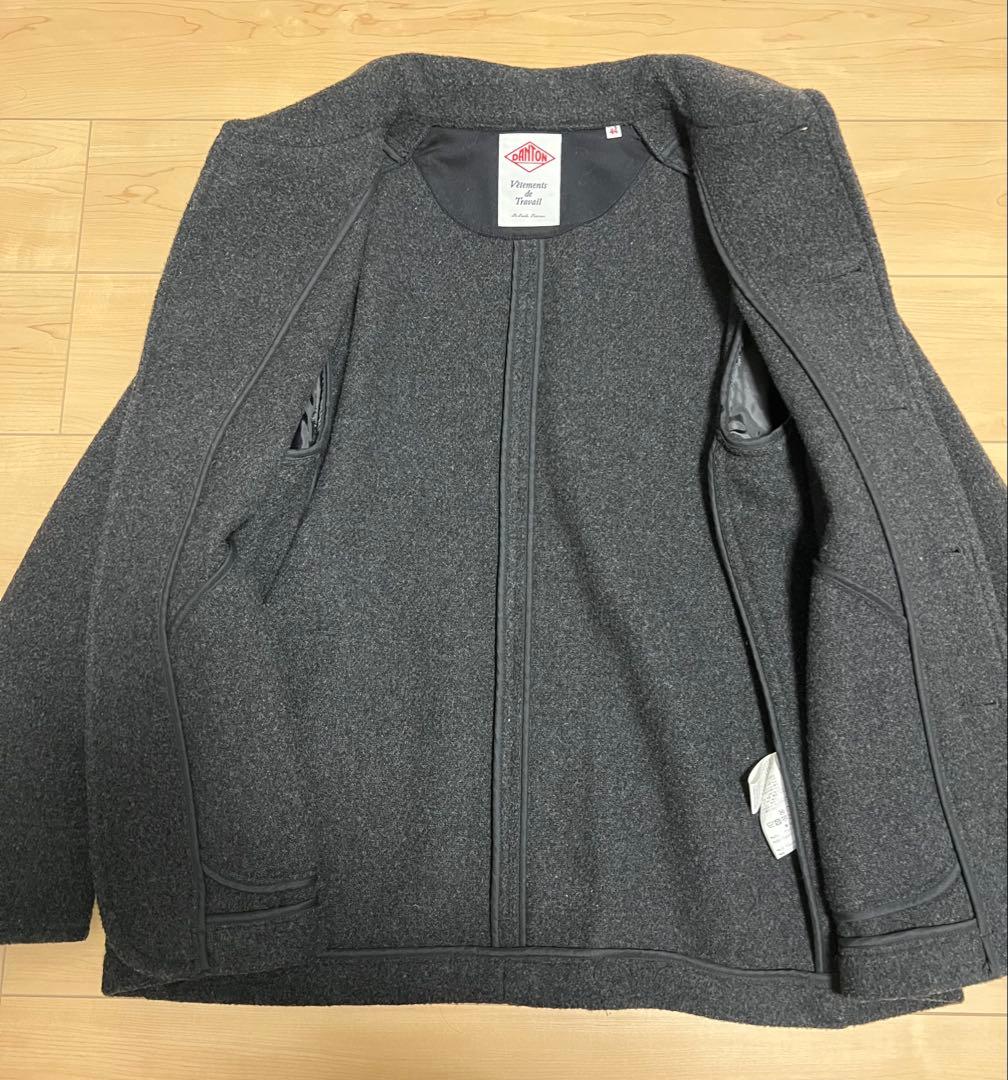 DANTON ダントン　ウールショートコート　チャコール　44