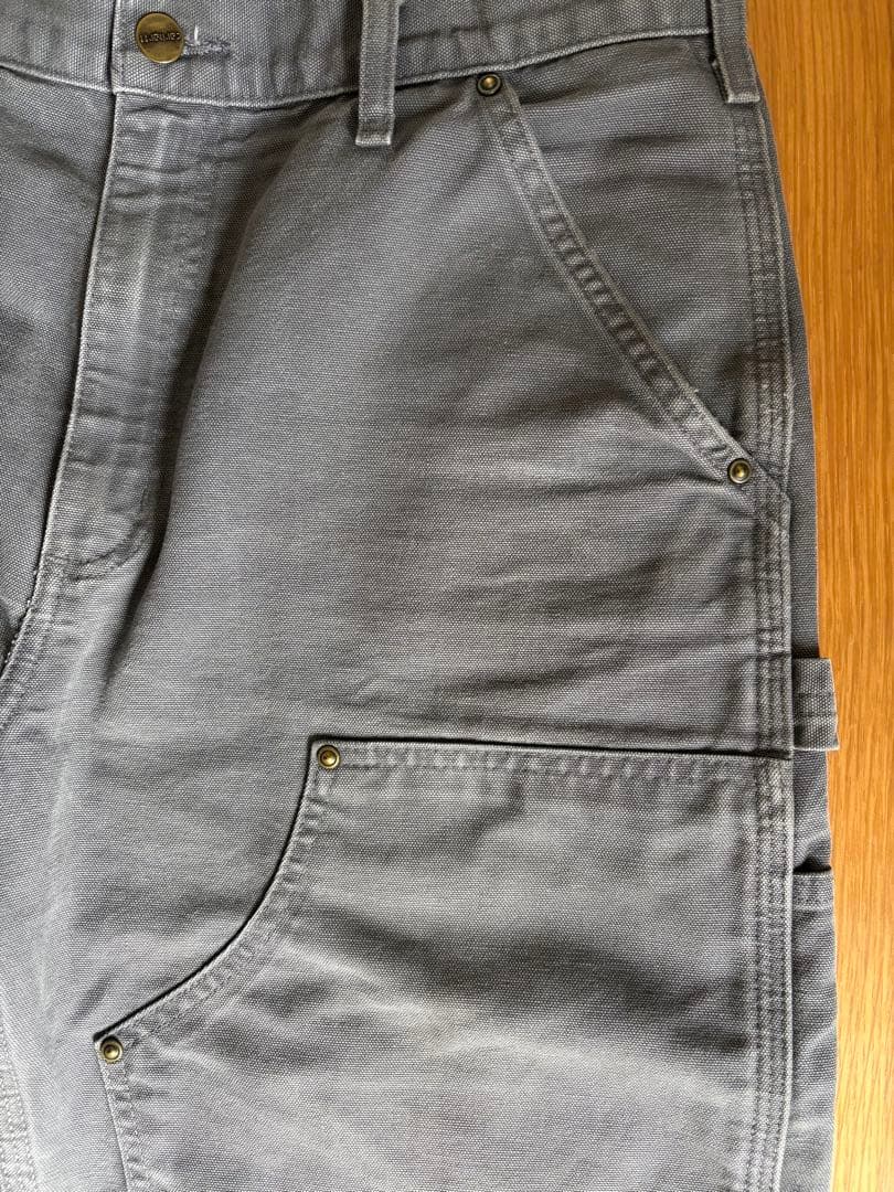 CarharttダブルニーグレーB136 GVL W33L32