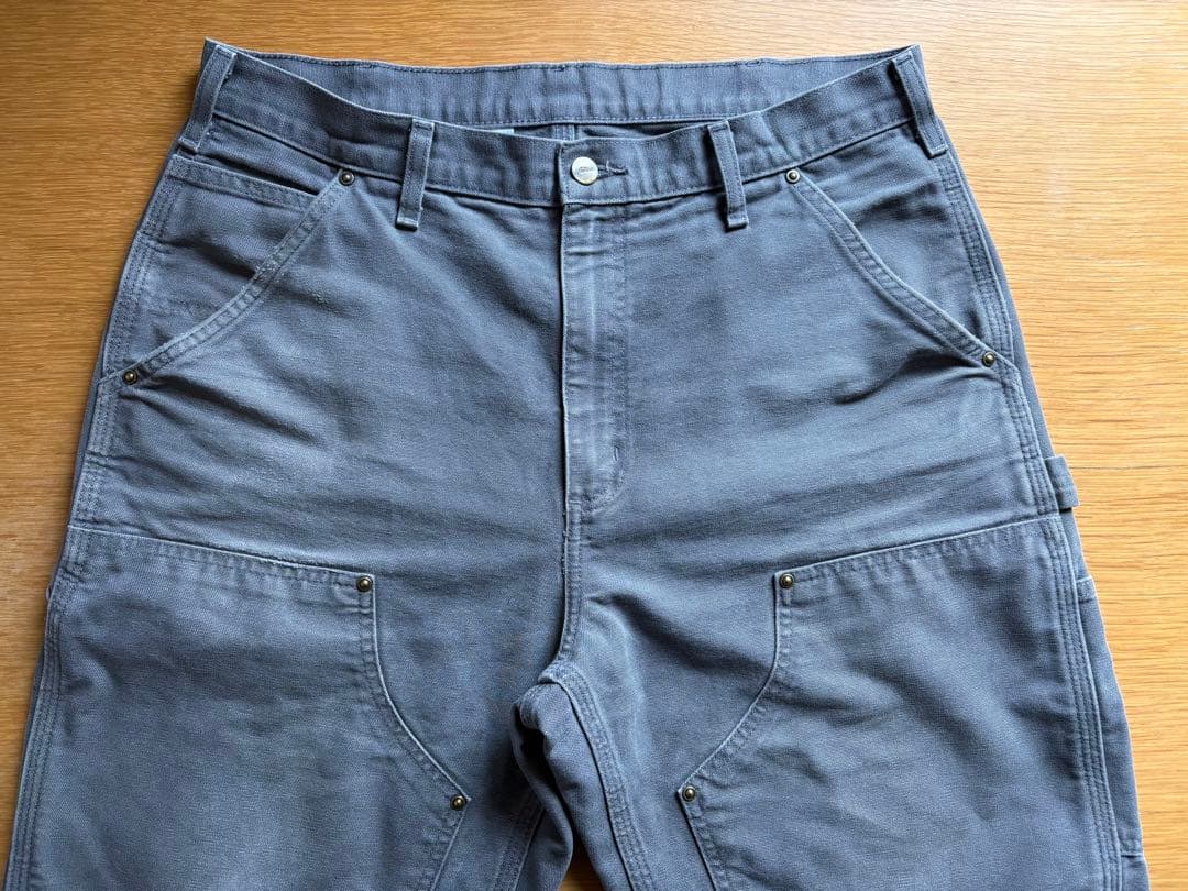 CarharttダブルニーグレーB136 GVL W33L32