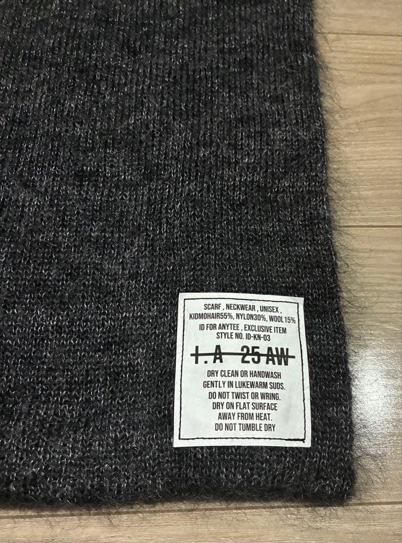 小物 anytee Kid Mohair Neckwear Scarf D.Gray
