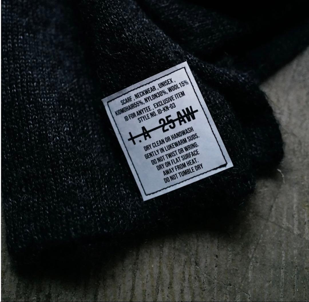 小物 anytee Kid Mohair Neckwear Scarf D.Gray