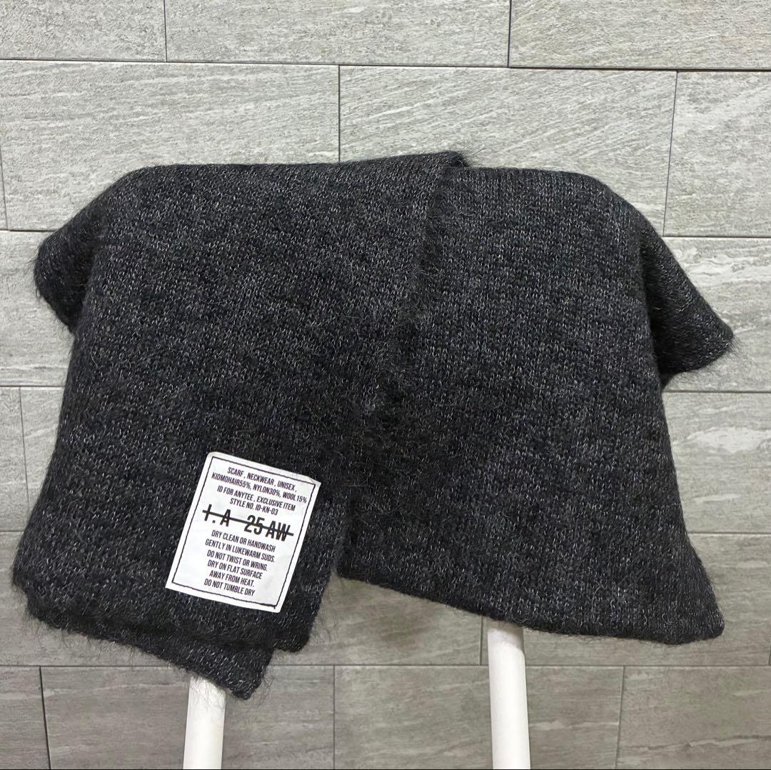 小物 anytee Kid Mohair Neckwear Scarf D.Gray