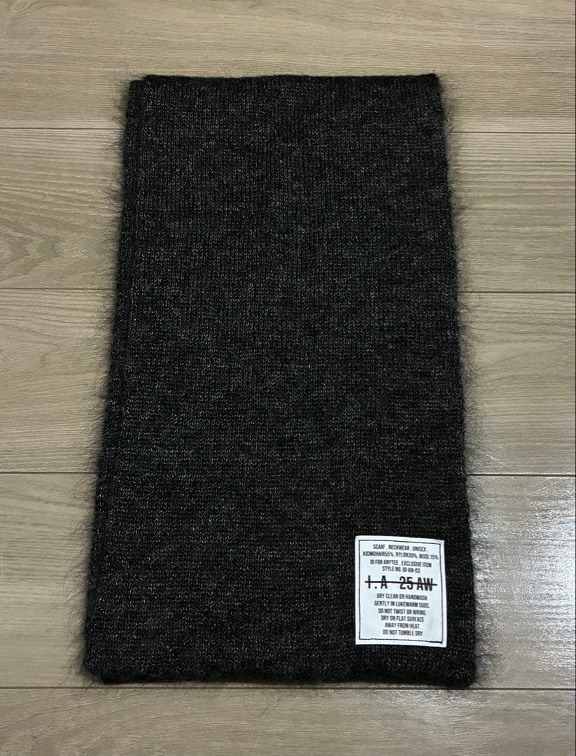 小物 anytee Kid Mohair Neckwear Scarf D.Gray
