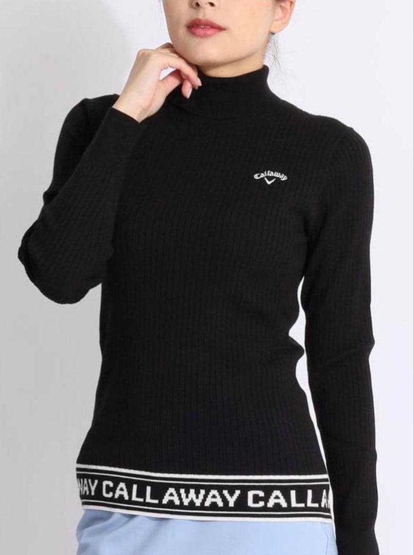 Callaway ブラック タートルネック セーター