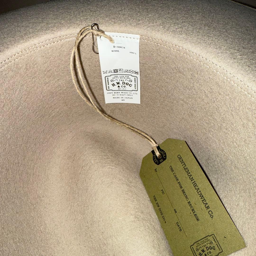 THE H.W.DOG&CO. トラベラーハット　アイボリー　SIZE 40