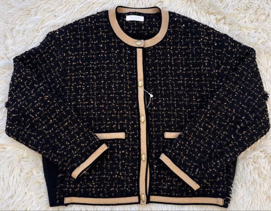 TOMORROWLAND ニットコンビツイード ノーカラージャケット　新品