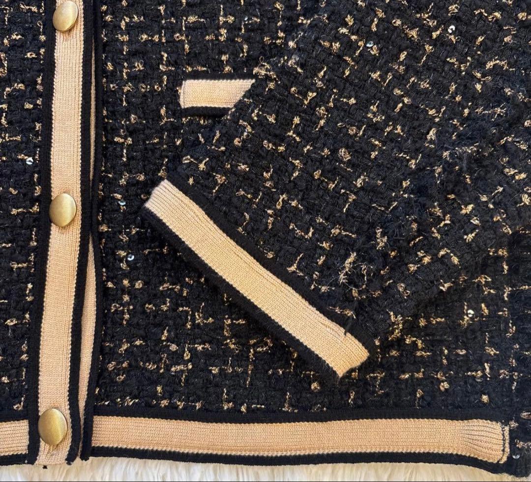 TOMORROWLAND ニットコンビツイード ノーカラージャケット　新品