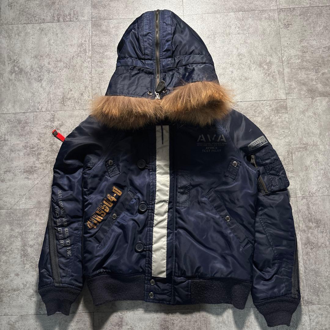 avirex n2b flight jacket n-2b navy 短丈