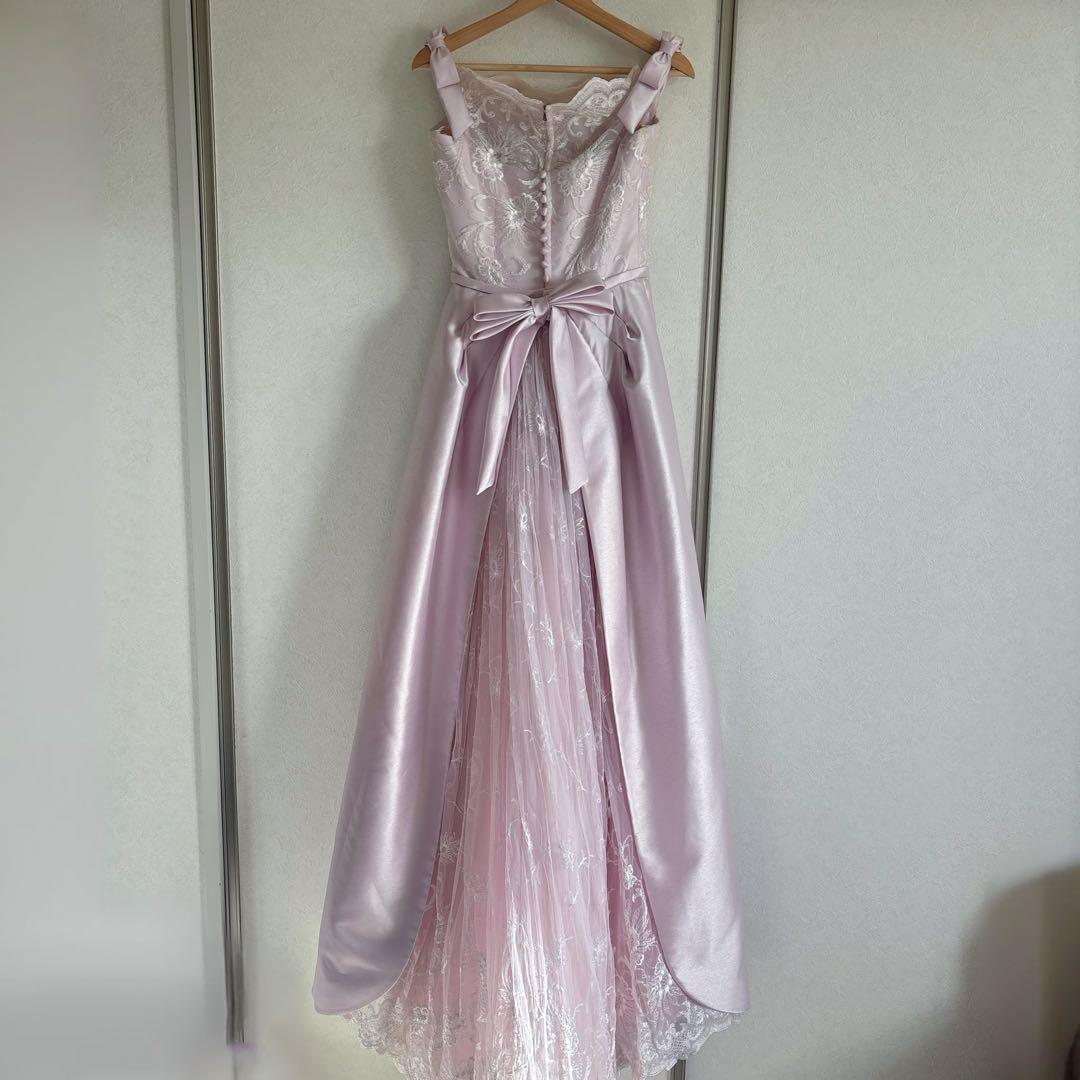 ribbon dress 9号 約Mサイズ(ウエディング結婚式発表会演奏会