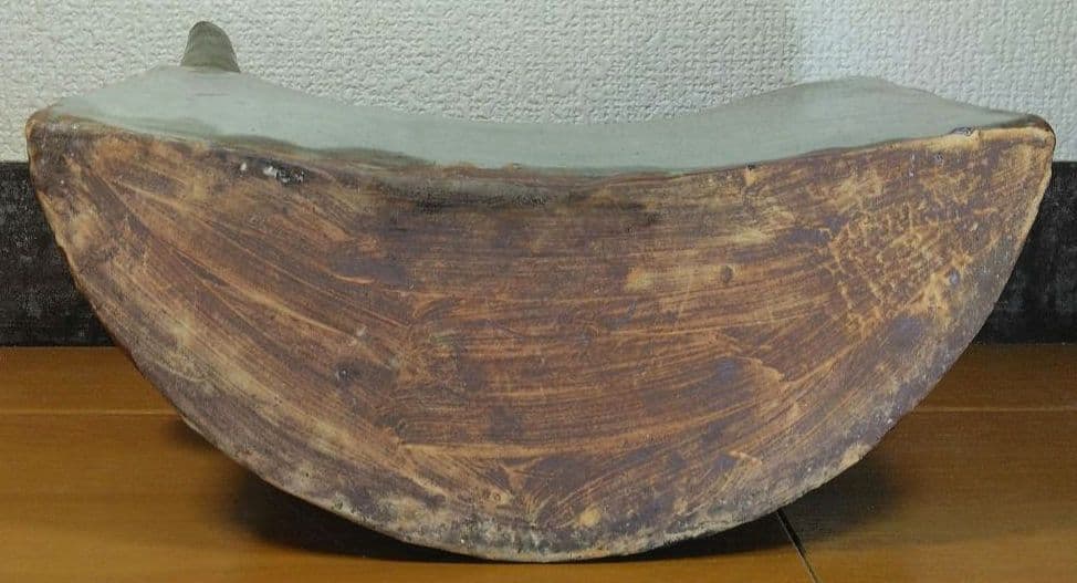 人間国宝 金城次郎 魚紋抱瓶 栞 共箱 美品 壺屋焼 壷屋焼 やちむん 大きい