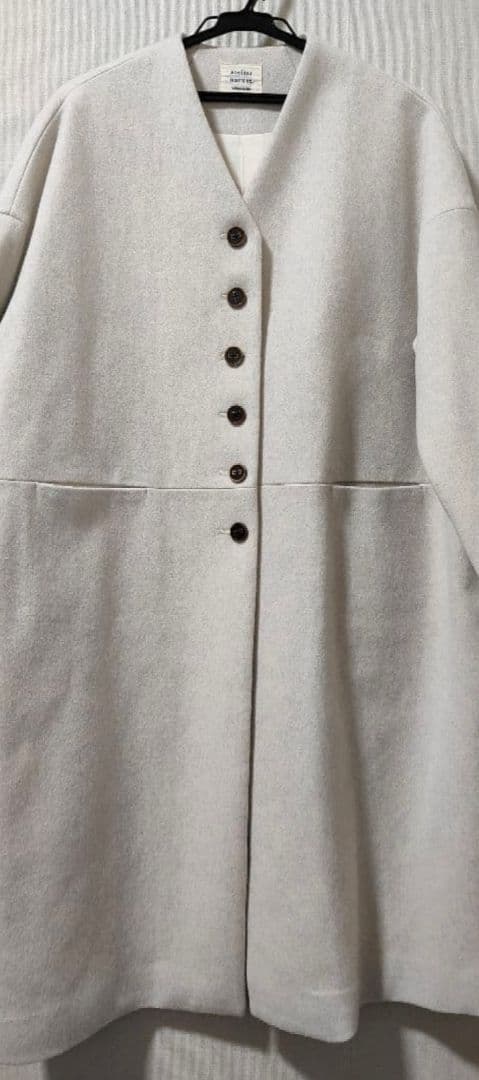 atelier naruse ナルセ メルトンウールコクーンコート オートミール