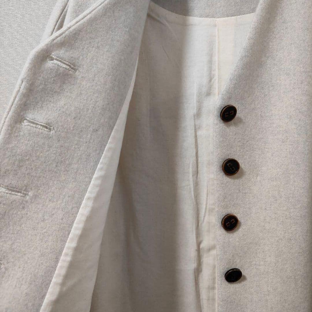 atelier naruse ナルセ メルトンウールコクーンコート オートミール