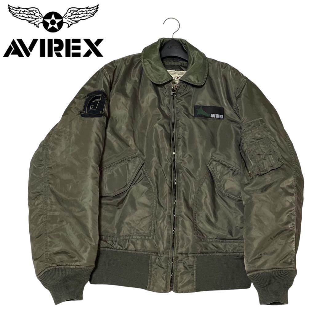 AVIREX　アヴィレックス　精鋭A集団　MA-1　虎　刺繍　襟付き　希少モデル