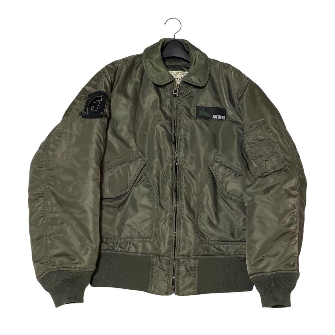 AVIREX　アヴィレックス　精鋭A集団　MA-1　虎　刺繍　襟付き　希少モデル