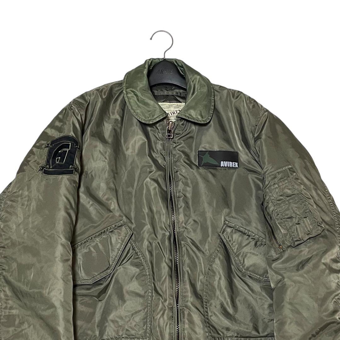AVIREX　アヴィレックス　精鋭A集団　MA-1　虎　刺繍　襟付き　希少モデル