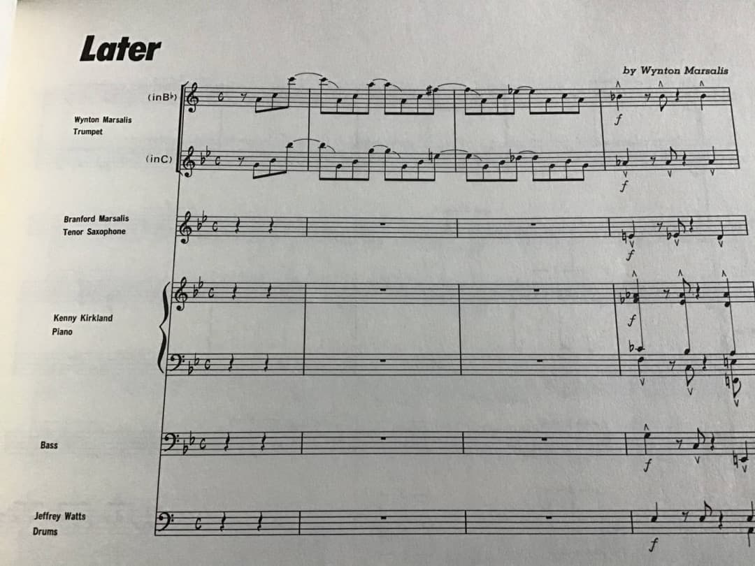 ★楽譜/ウィントンマルサリス/ベスト/アドリブ完全フルスコア/バンドスコア