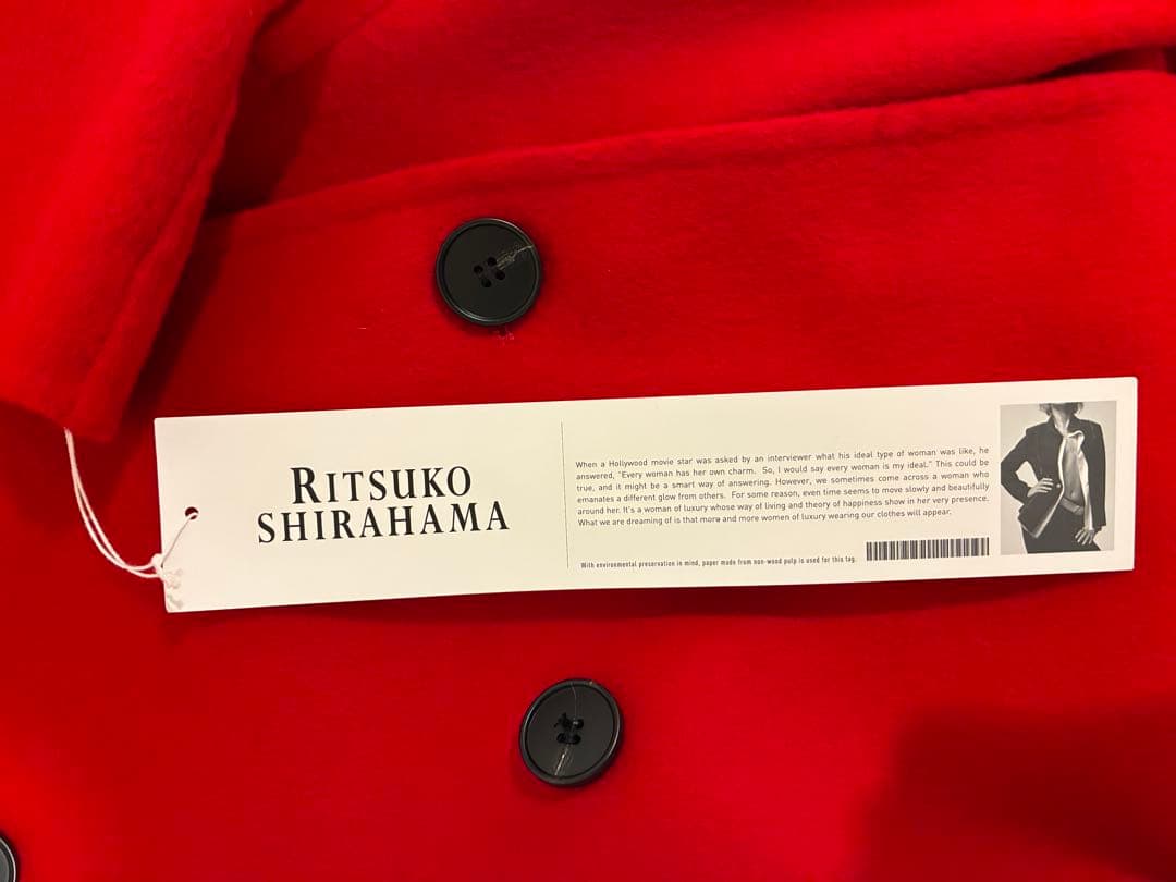 RITSUKO SHIRAHAMAコート新品未使用レッド　サイズ1