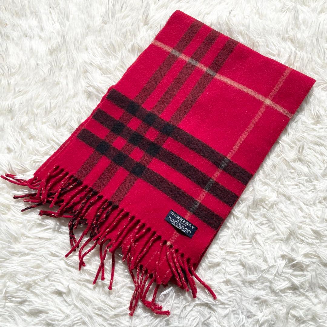 【Konatsu】Burberry バーバリー マフラー ウールカシミヤ