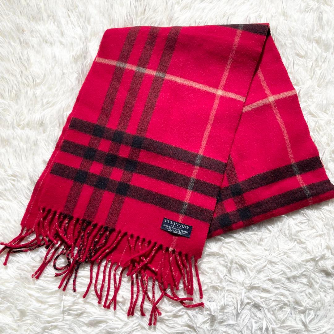 【Konatsu】Burberry バーバリー マフラー ウールカシミヤ