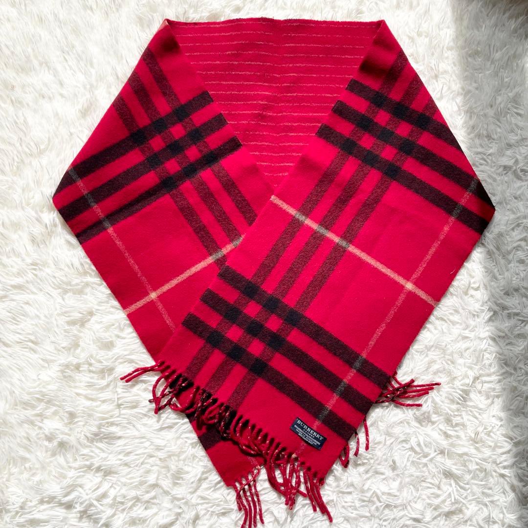 【Konatsu】Burberry バーバリー マフラー ウールカシミヤ