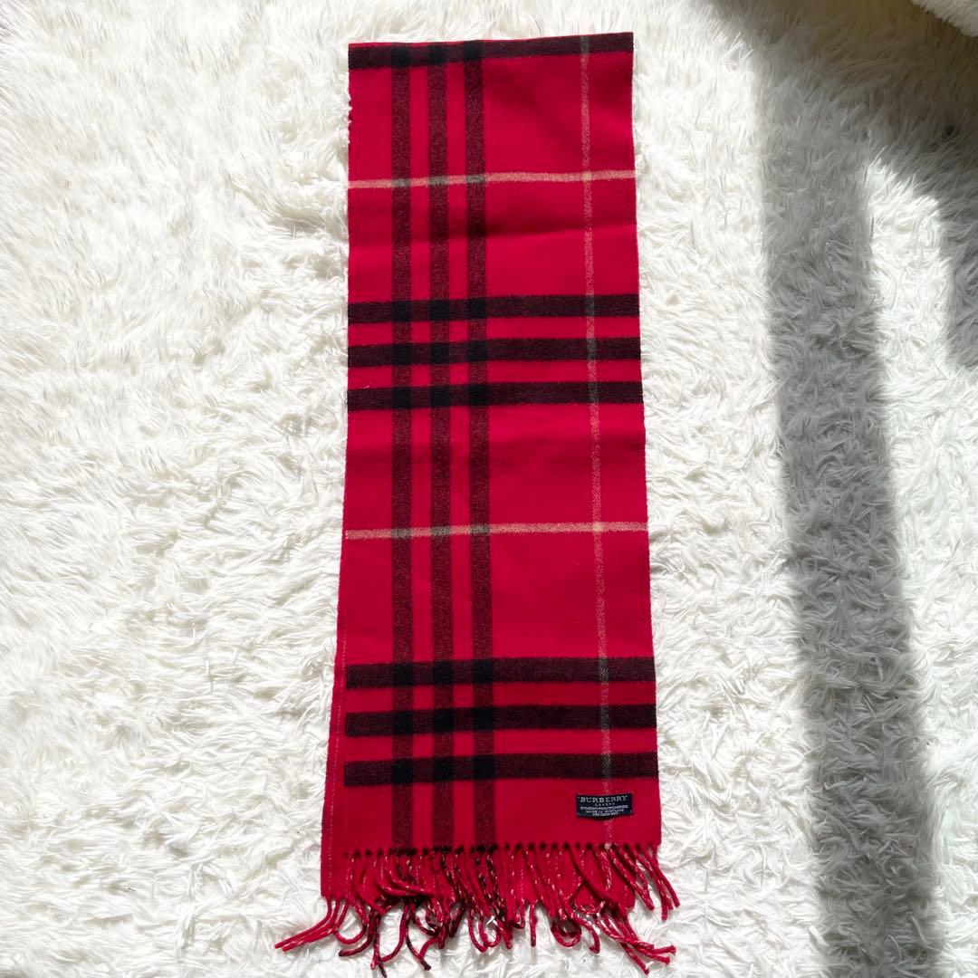 【Konatsu】Burberry バーバリー マフラー ウールカシミヤ