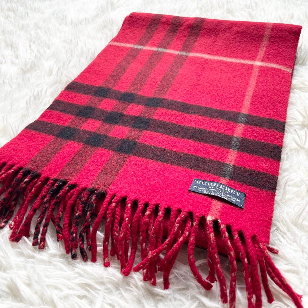 【Konatsu】Burberry バーバリー マフラー ウールカシミヤ