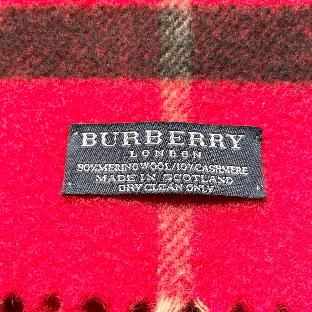 【Konatsu】Burberry バーバリー マフラー ウールカシミヤ