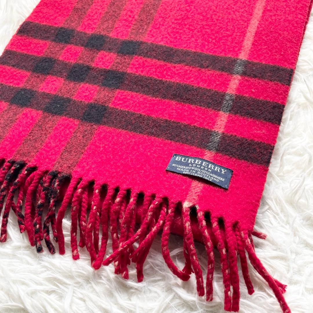 【Konatsu】Burberry バーバリー マフラー ウールカシミヤ