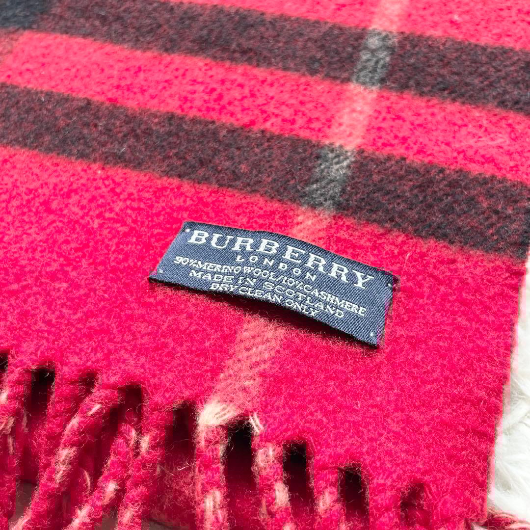 【Konatsu】Burberry バーバリー マフラー ウールカシミヤ