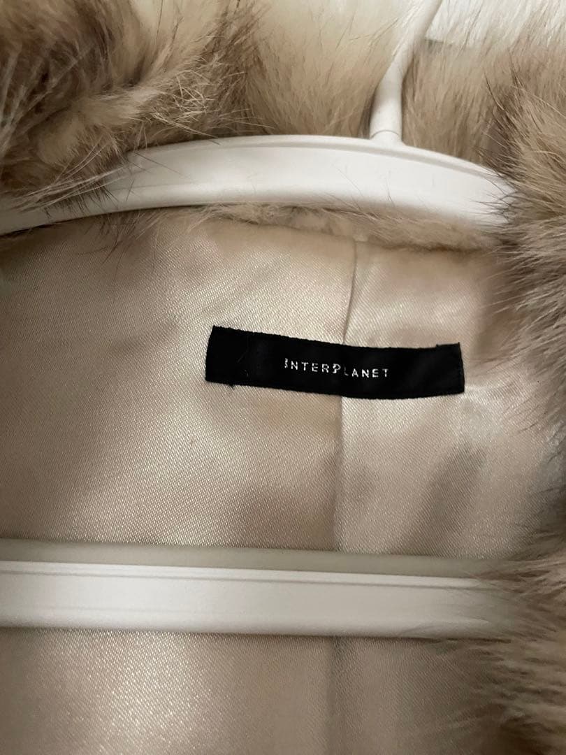 INTERPLANET ベージュ フォックスファーコート サイズ38 y2k