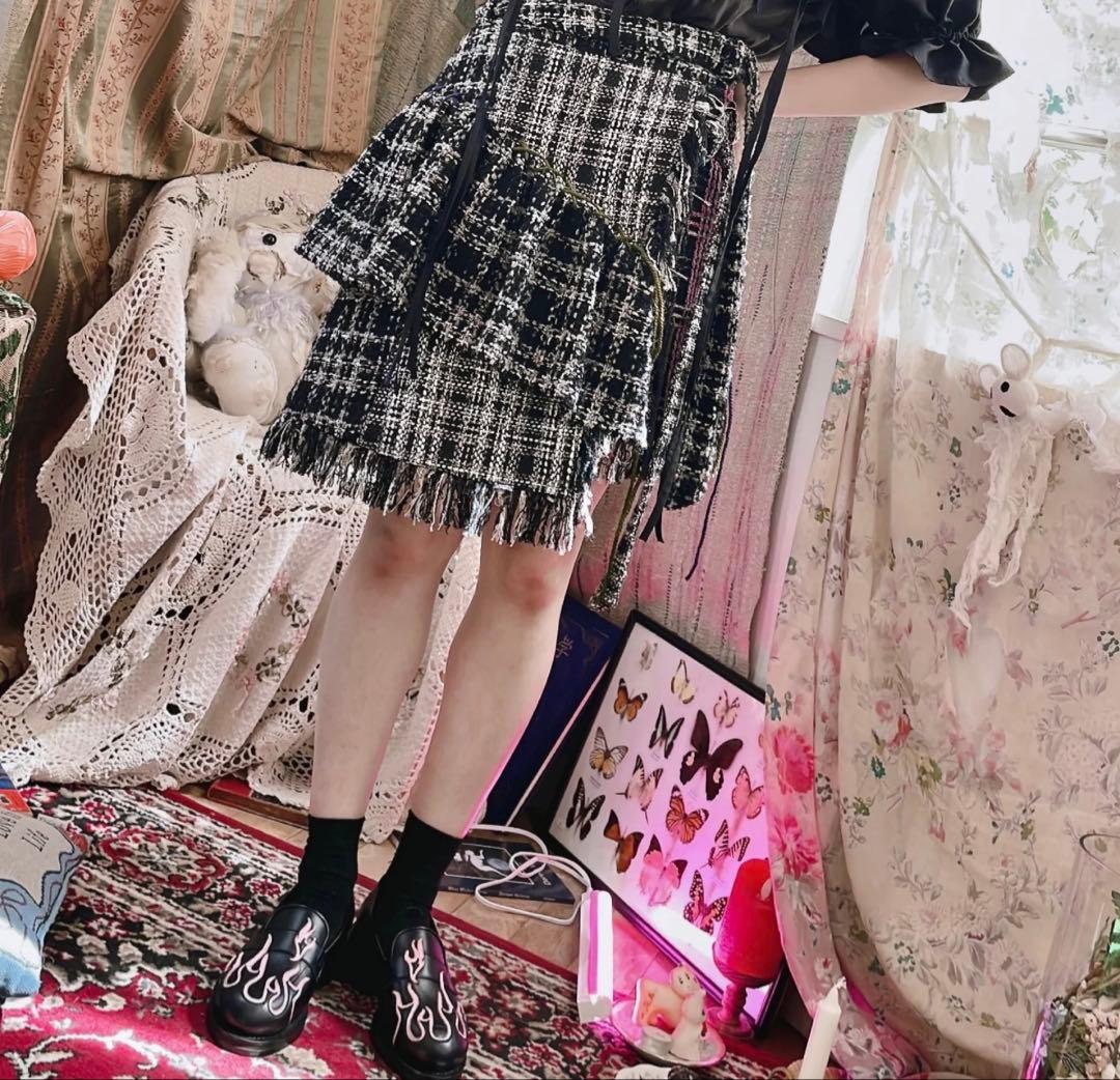 スカート rurumu: 22AW collage tweed skirt