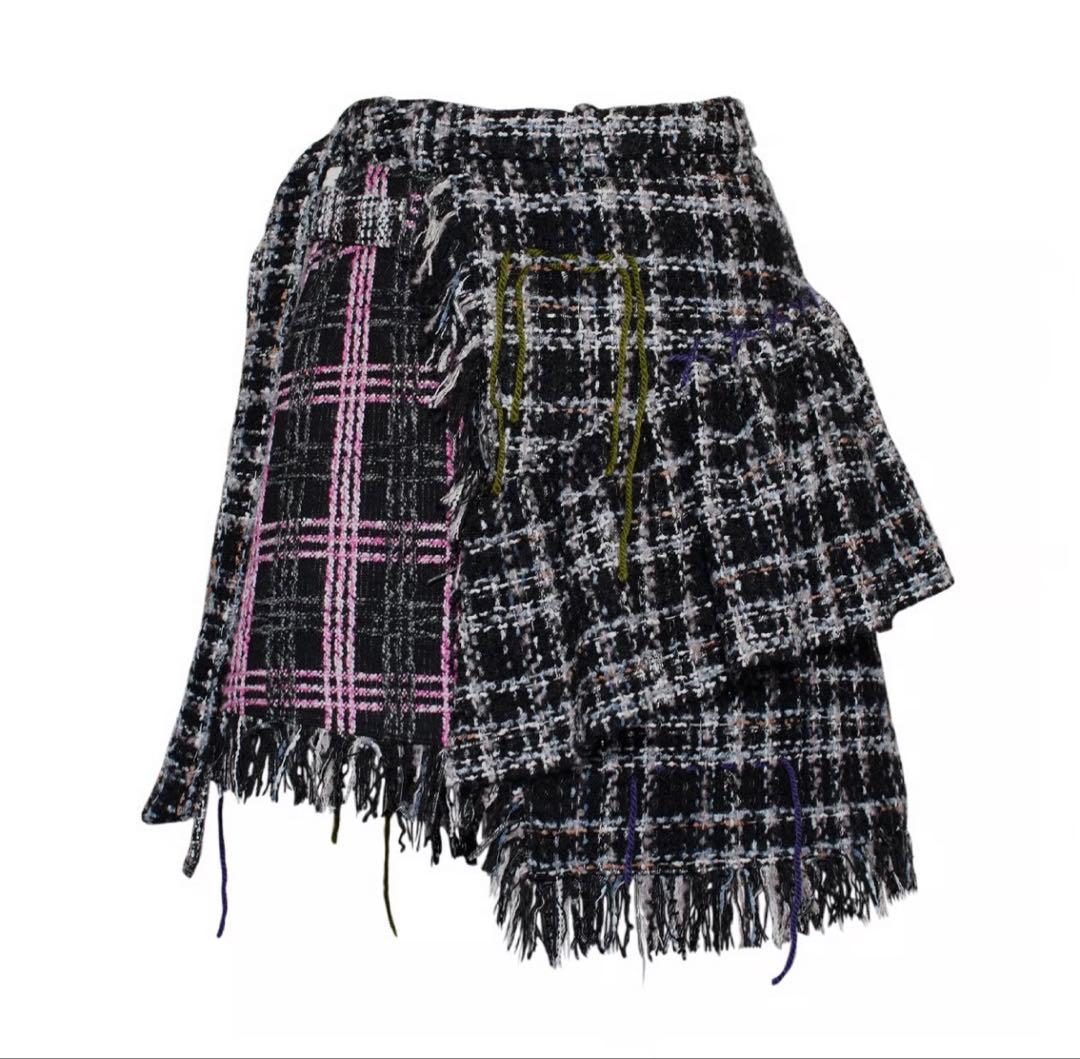 スカート rurumu: 22AW collage tweed skirt