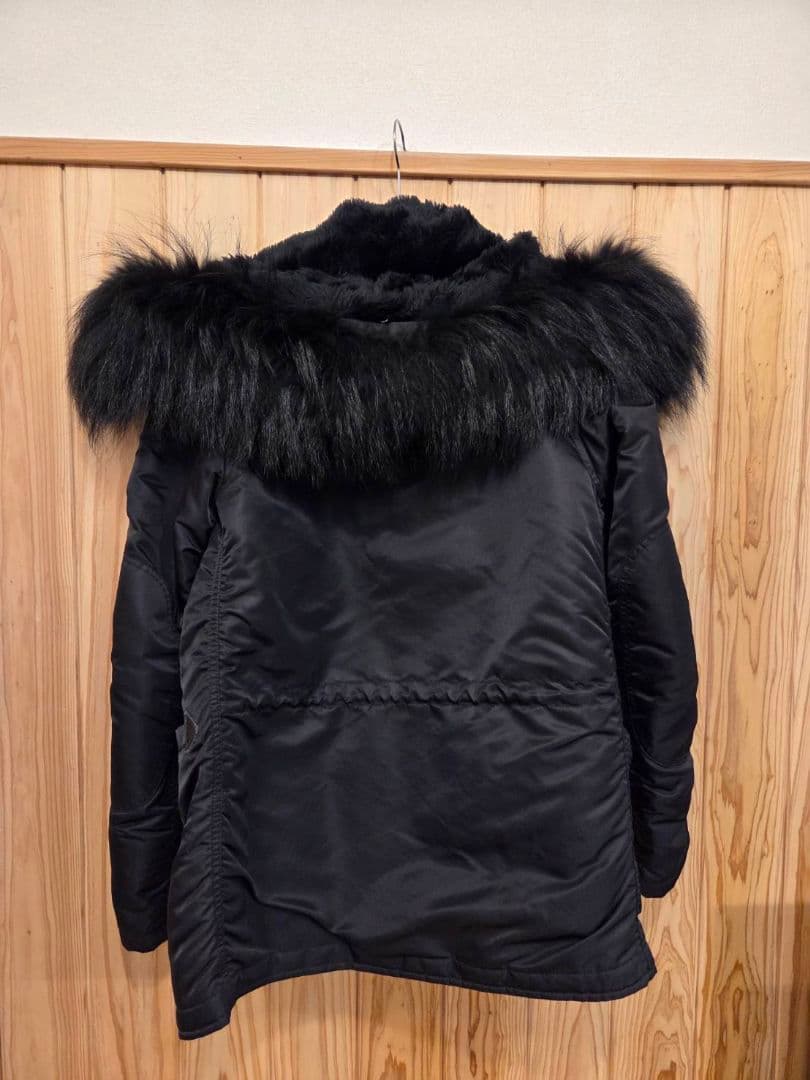 ​【極美品/爆量リアルファー】ALPHA N-3B タイトフルブラック Sサイズ