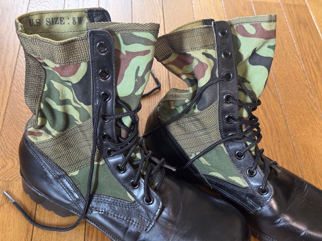219 ジャングルブーツ 迷彩 サイズ　US 8W