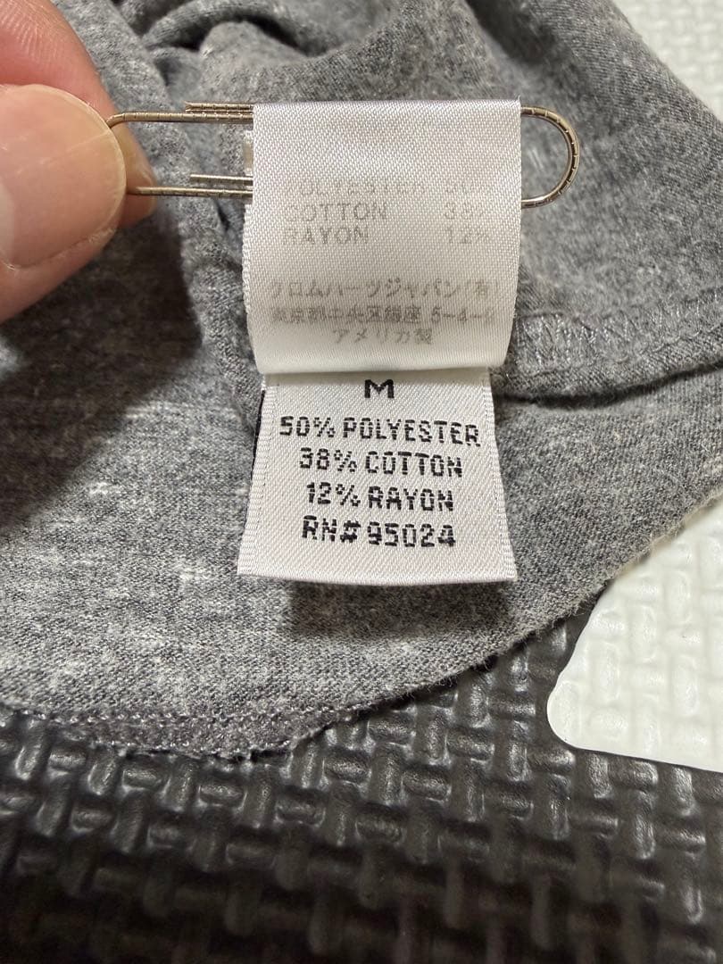 クロムハーツ 7分袖 ヘンリーネック Tシャツ メンズ　グレー