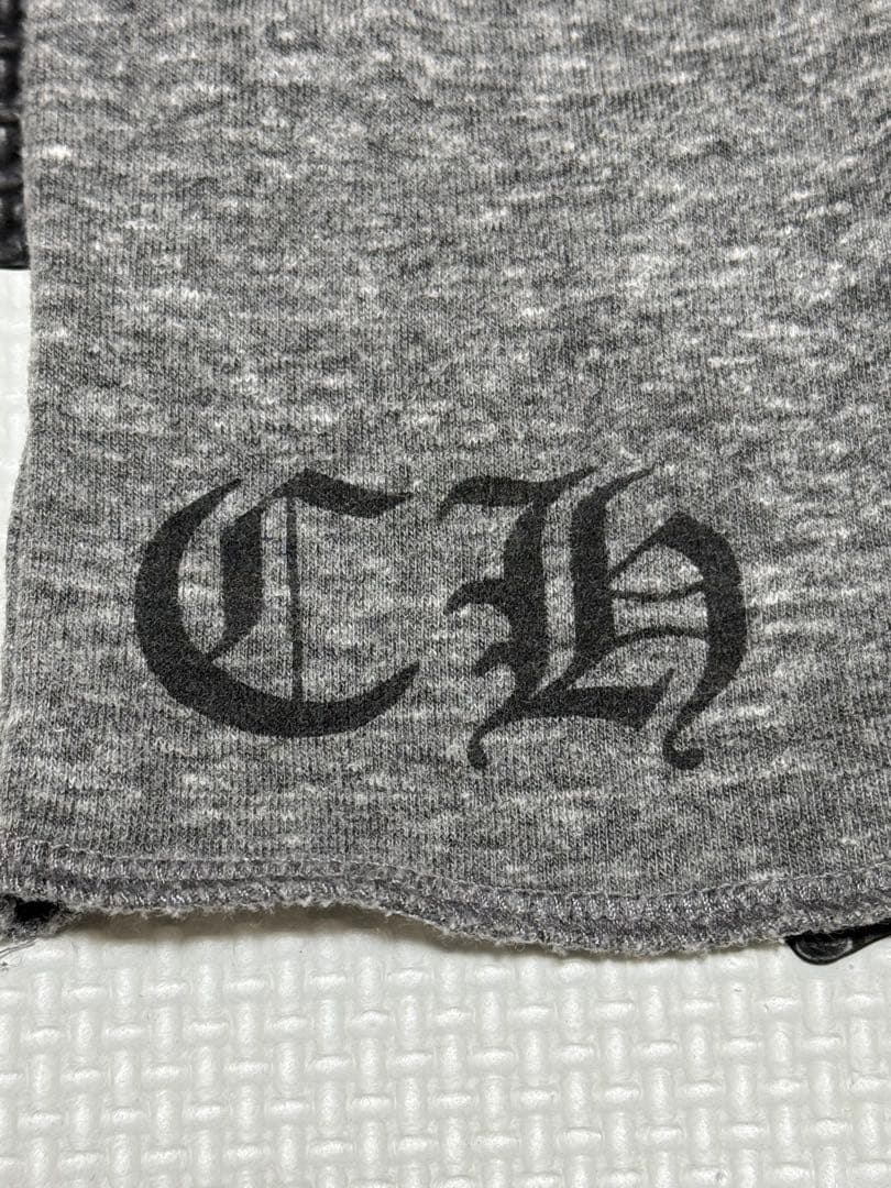 クロムハーツ 7分袖 ヘンリーネック Tシャツ メンズ　グレー