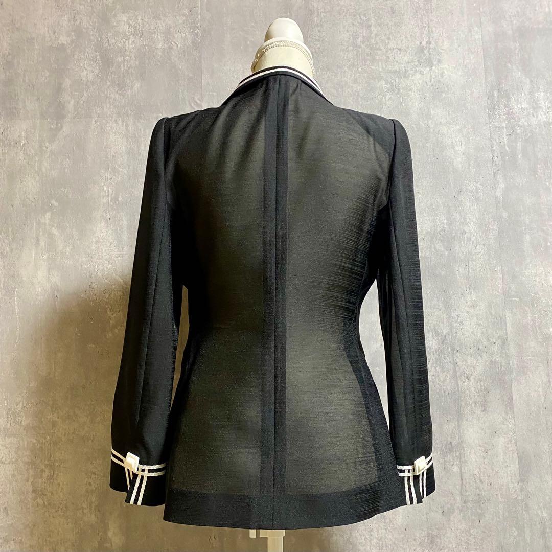 ★【新品タグ付】定価11万円 VELLA テーラードジャケット シースルー 40