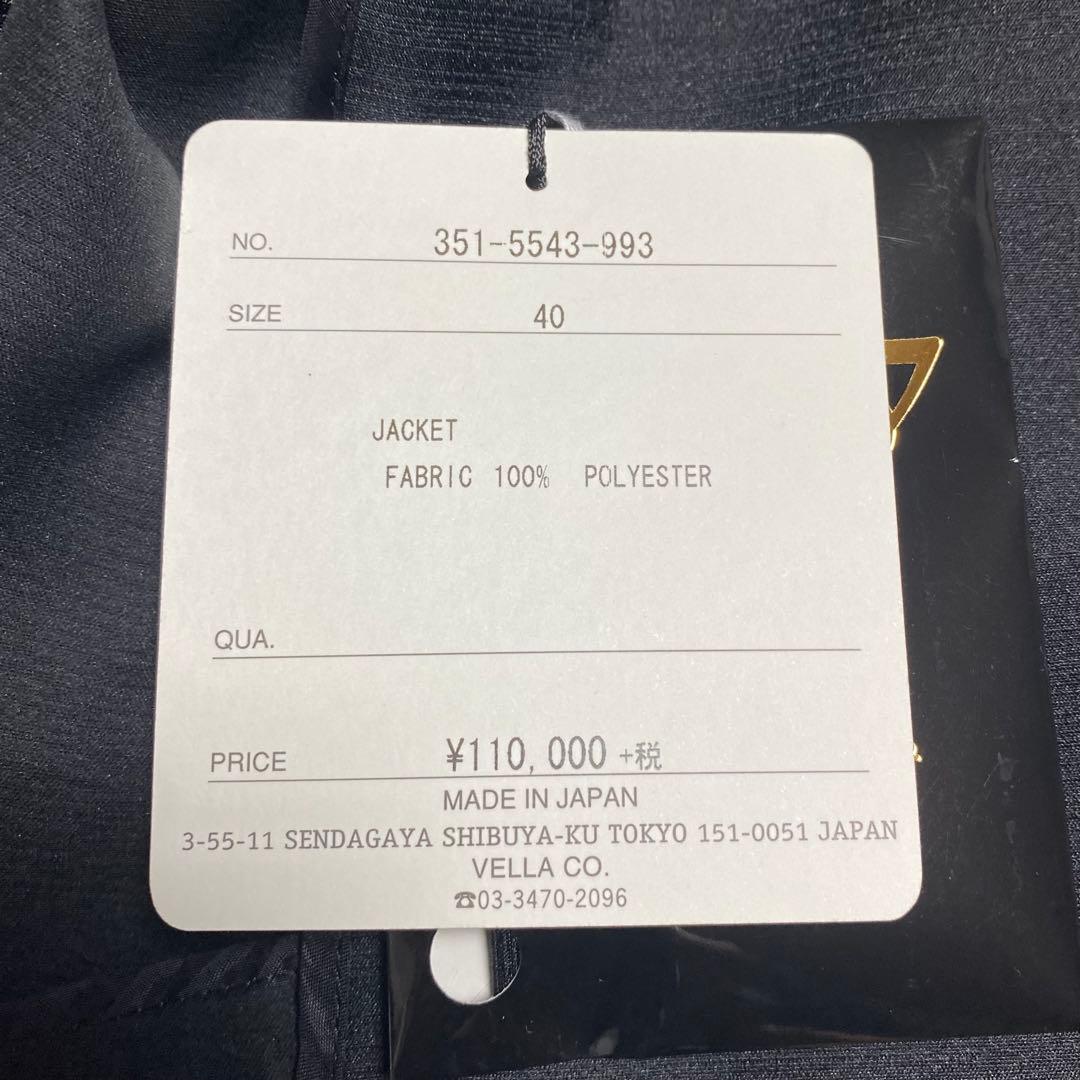 ★【新品タグ付】定価11万円 VELLA テーラードジャケット シースルー 40