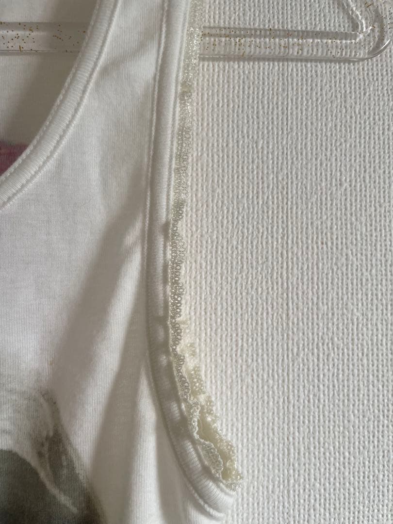 ヒステリックグラマー スカルベリー レースタンクトップ 白